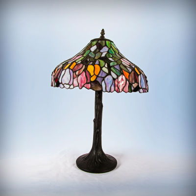 An Art Nouveau Tiffany Style Table Lamp. <span 