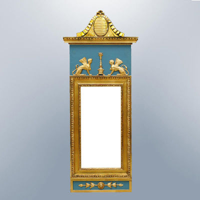 A Rare Gustavian Mirror, Eric Wahlberg, Stockholm, 18th Century. <span 