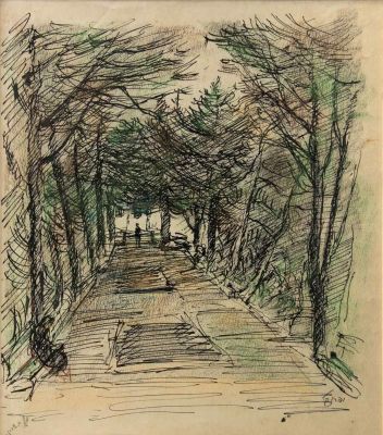 יצחק פרנקל, גינה בשרונה
. טכניקה: 