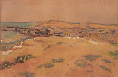 לודוויג בלום, נוף מדברי
. טכניקה: 