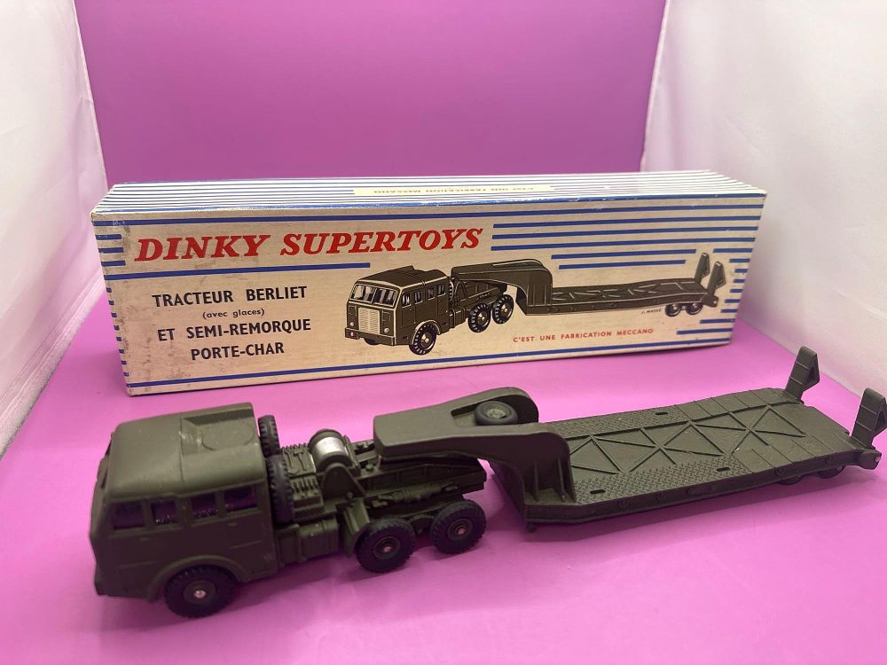 Lot 162: French Military Dinky 890 Berliet T6 Tank Transporter....