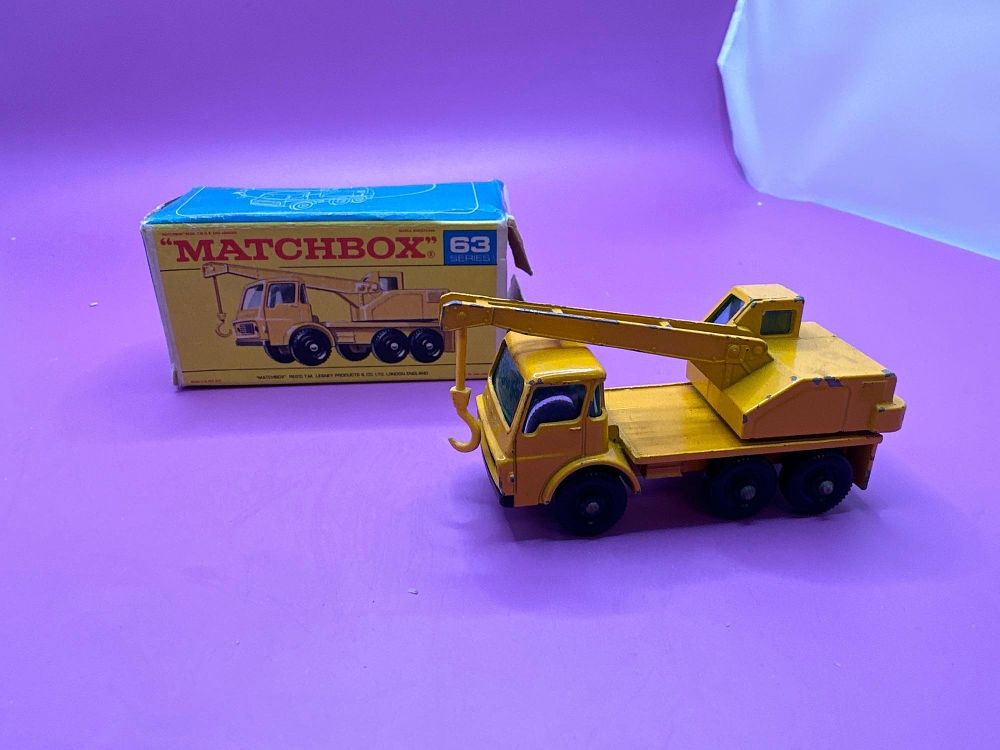 Lot 267: Matchbox 63 Series Dodge Crane Truck In Yellow.