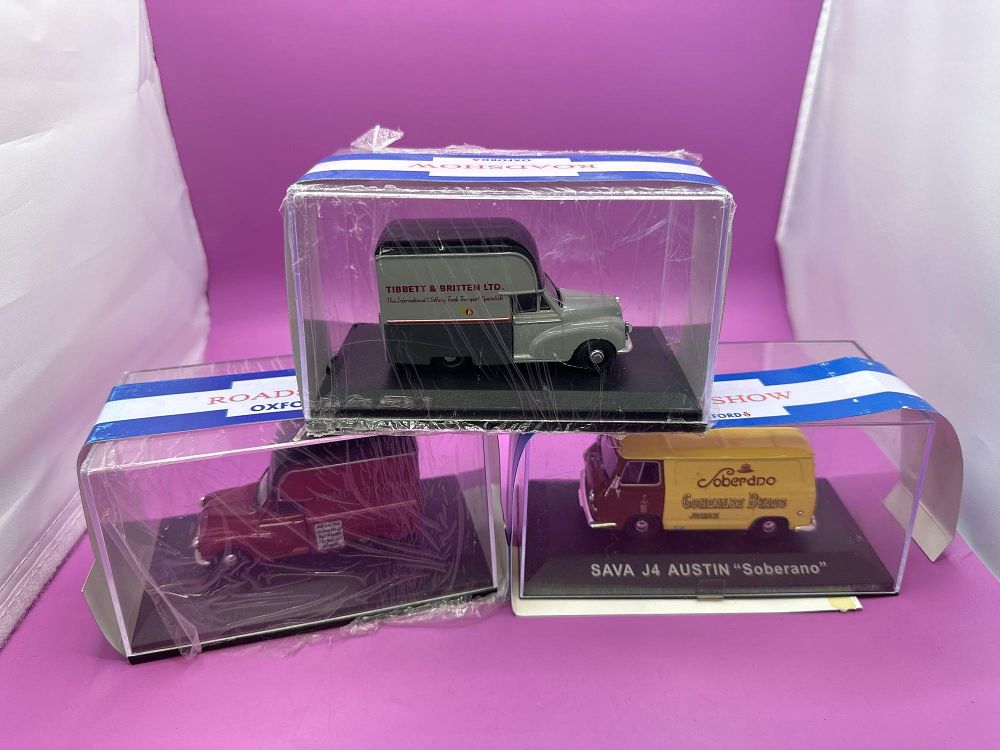 Lot 290: 3 X Oxford Roadshow Diecasts Promotional Vehicles. Sava...