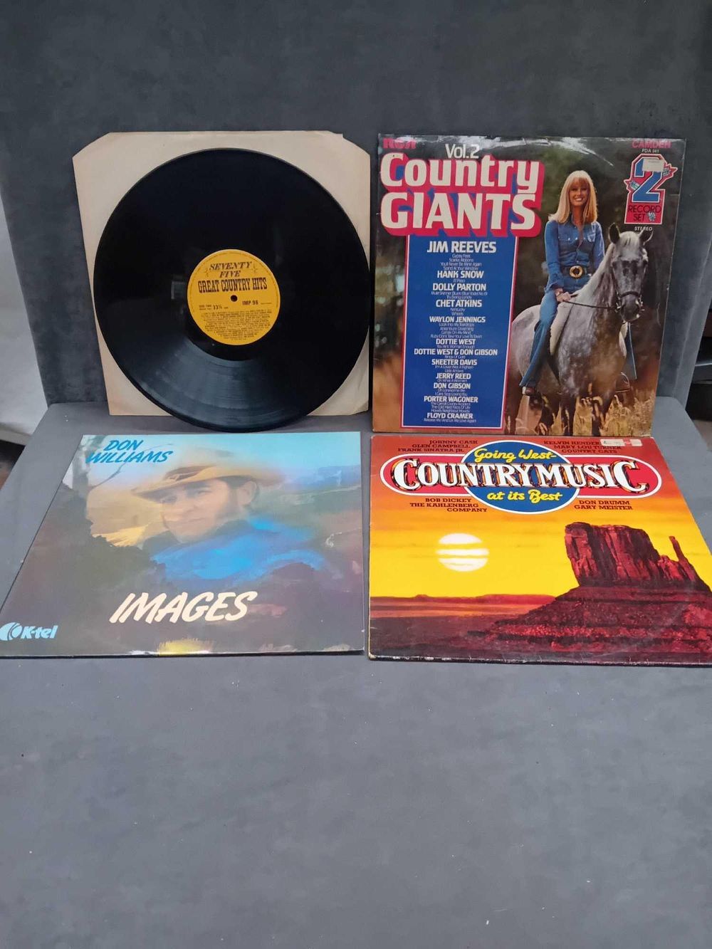 Lot 357: Collection of 4 country albums 1 missing album...