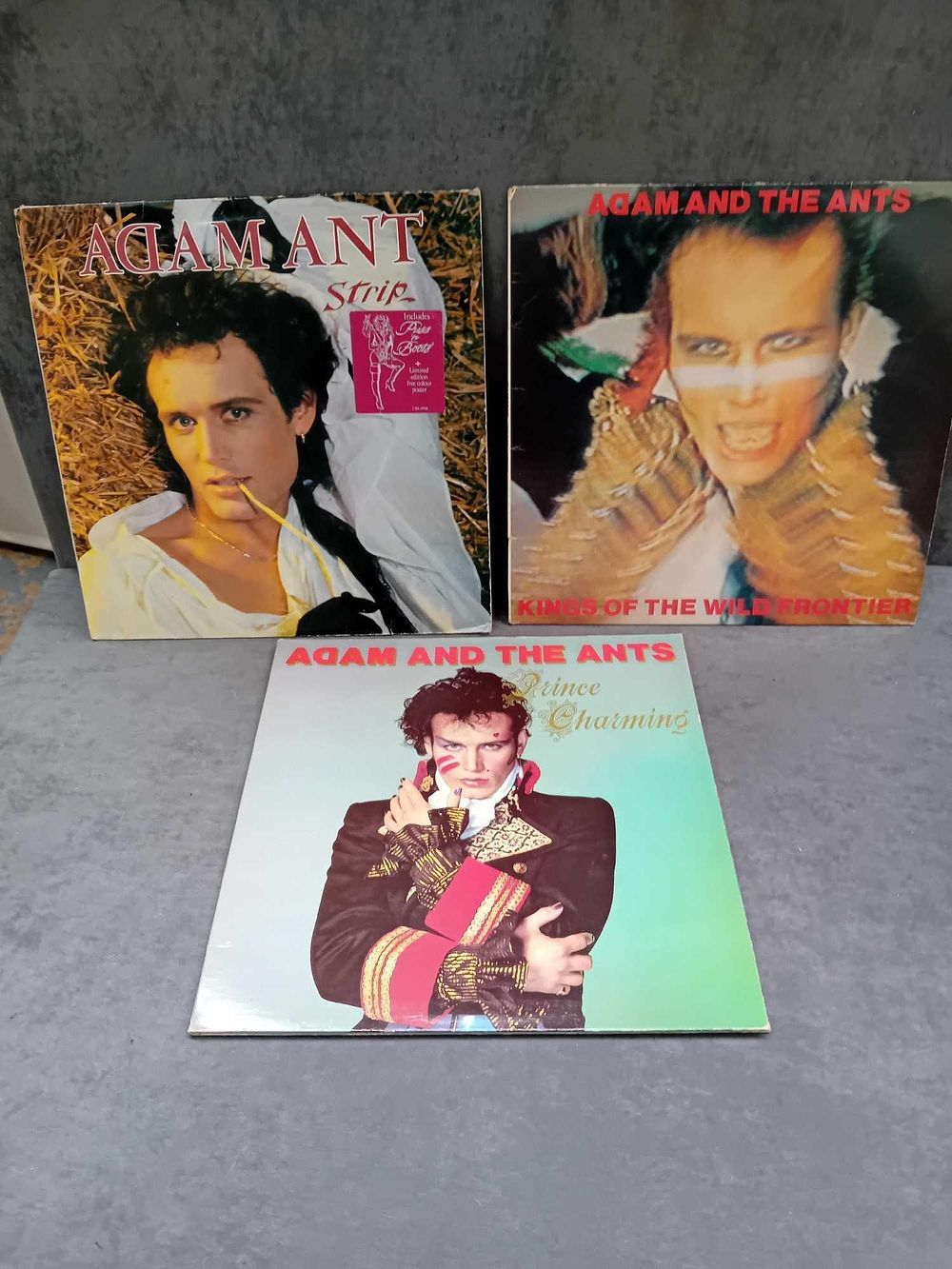 Lot 393: 3 x Adam and the ants vinyls as...