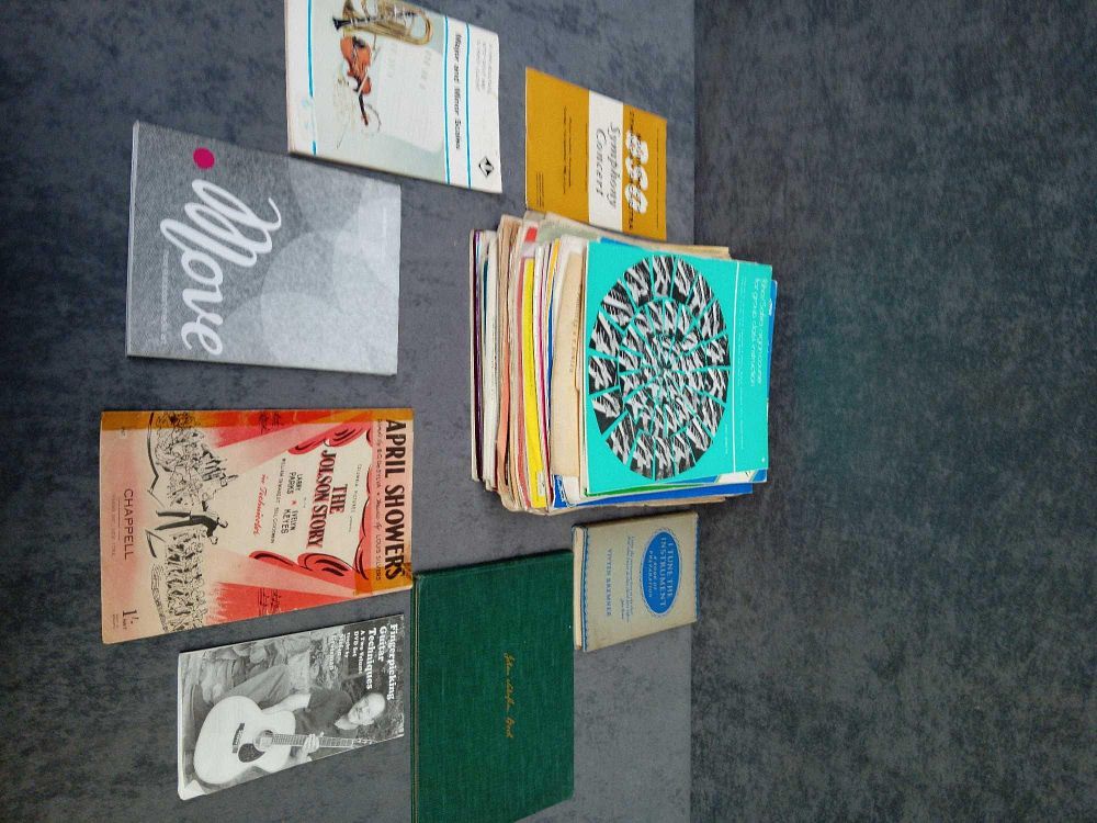 Lot 420: Mixed lot of music learning books approximately 67...