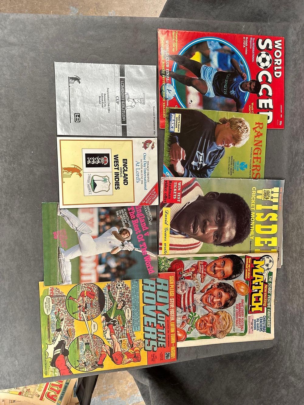Lot 487: A Selection Of Sports Comics, Programs As Pictured