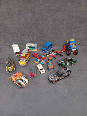 Lego mixed lot vehicles and mini figures as pictured