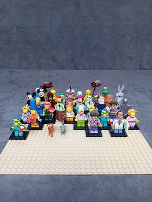 Lego mini figures cartoon characters as pictured