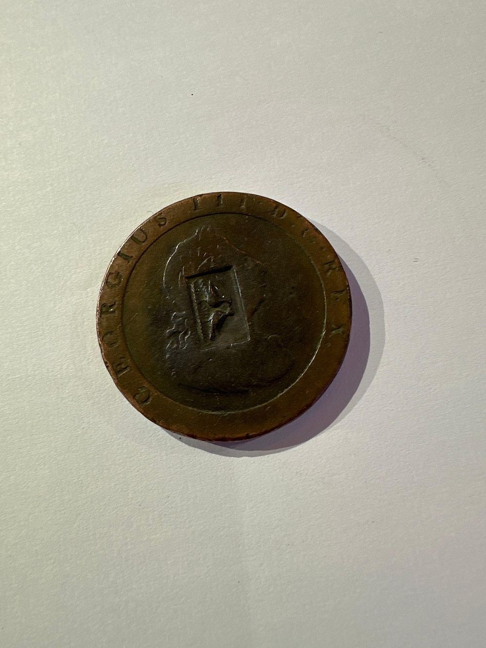 Lot 652: Old king George III copper cartwheel 1797 with...