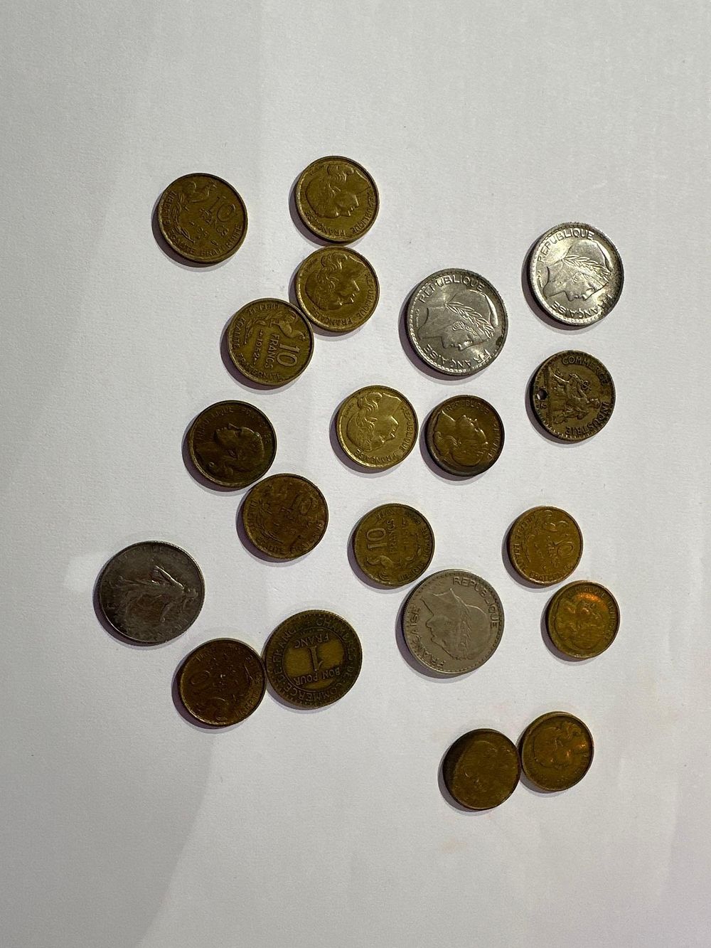 Lot 659: Nice assortment of old French coins 20 coins...
