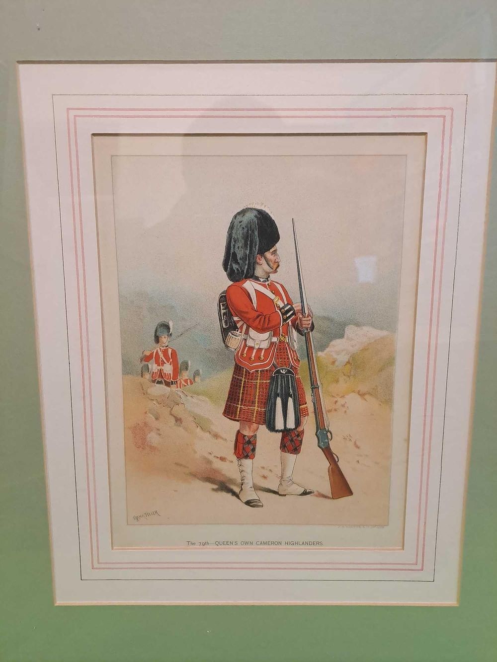 Lot 854: The Queens Own Cameron Highlanders Frank Teller Print...