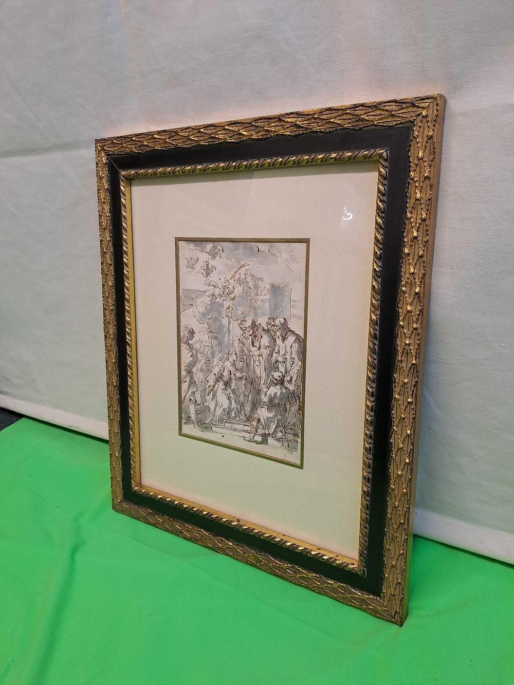 Lot 859: Picture As Pictured Print In Gold And Black...