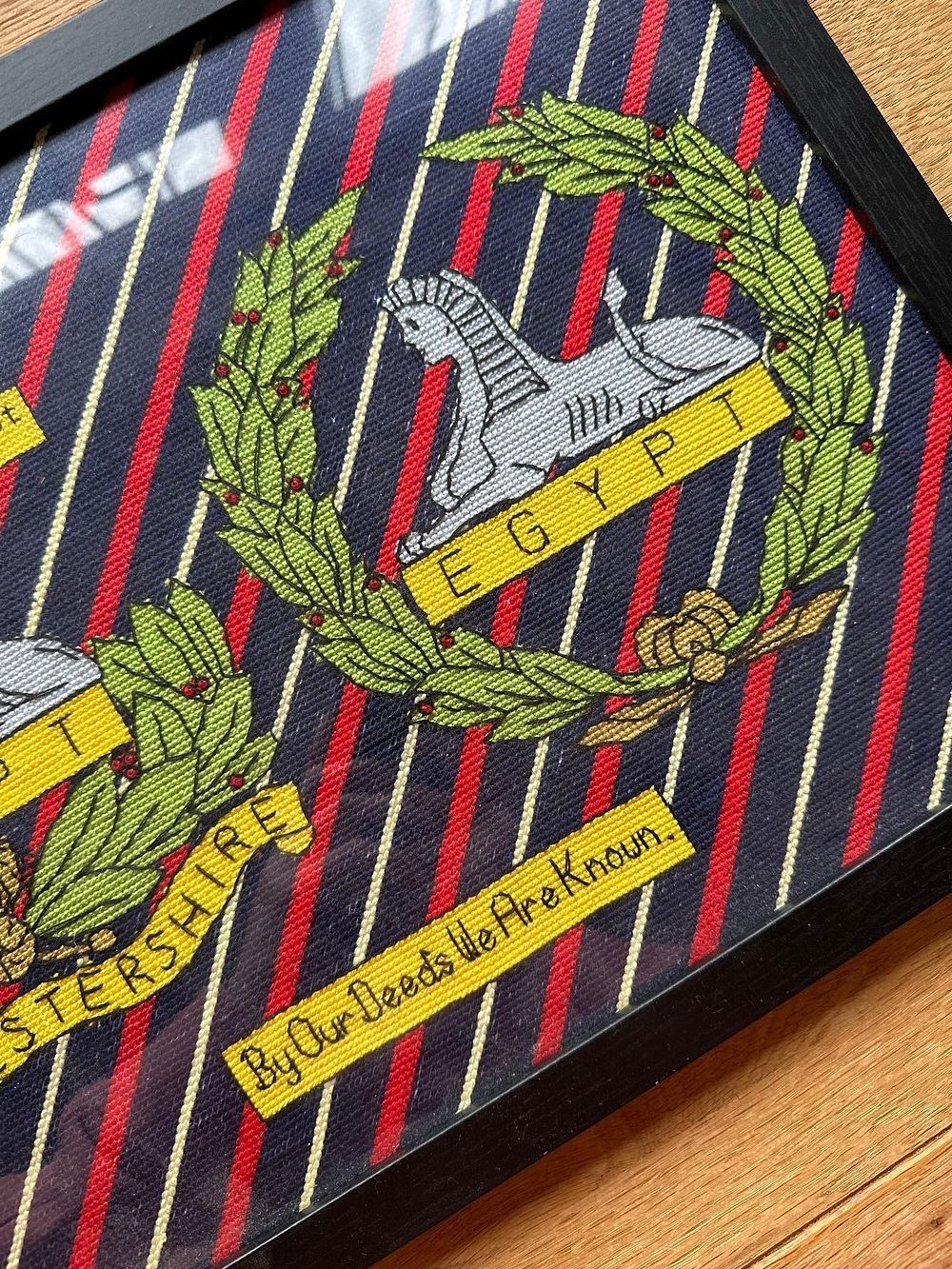 Lot 873: Hand Stitched For Soldiers Of The Gloucestershire Regiment...