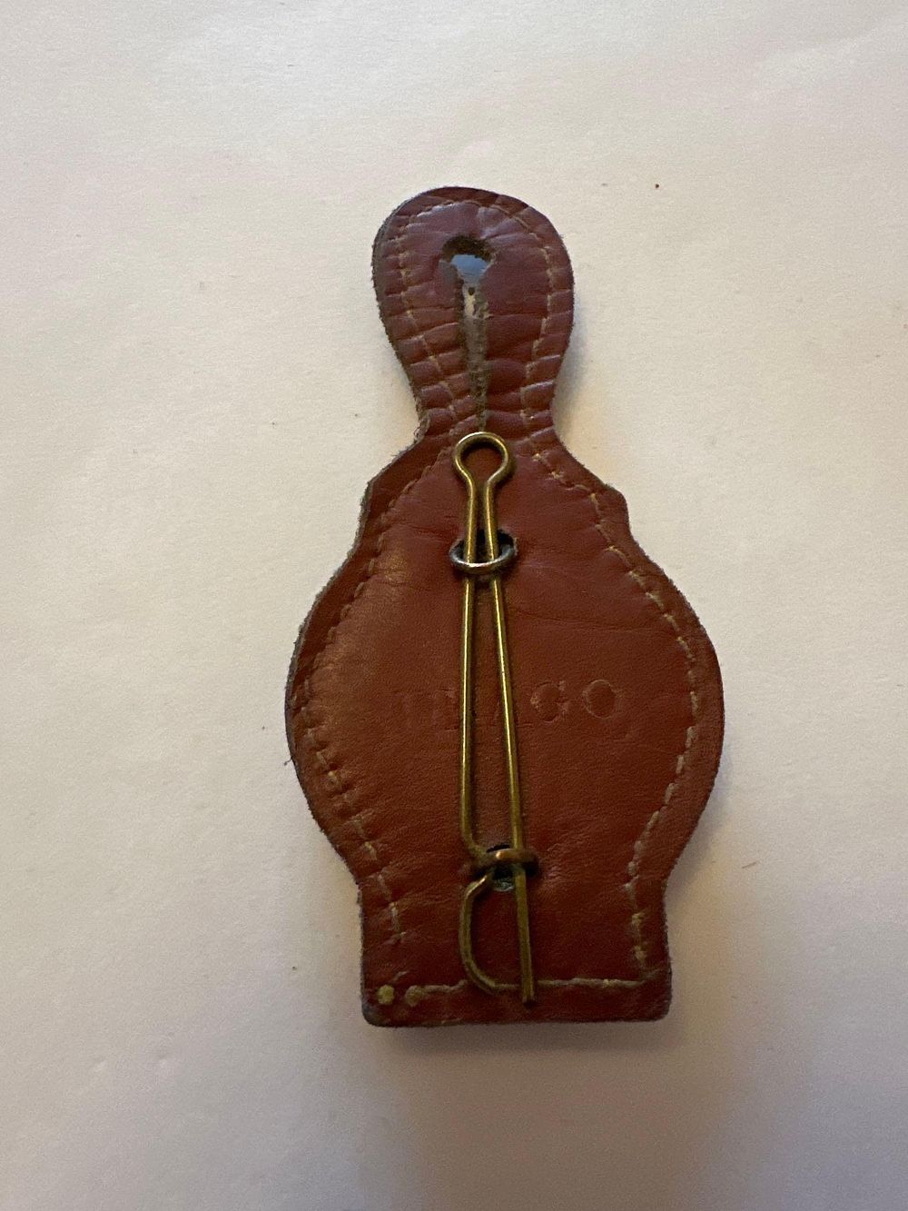Lot 907: Vintage French Douanes badge and leather holder