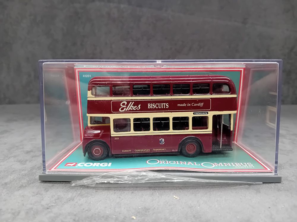 Lot 247: Three Limited Edition Corgis Original Omnibus Company #41201 Leyland PD2A Cardiff Corpation Transport Department #40802 Leyland PD1A Crosville Motor Services #40601 Western Welsh