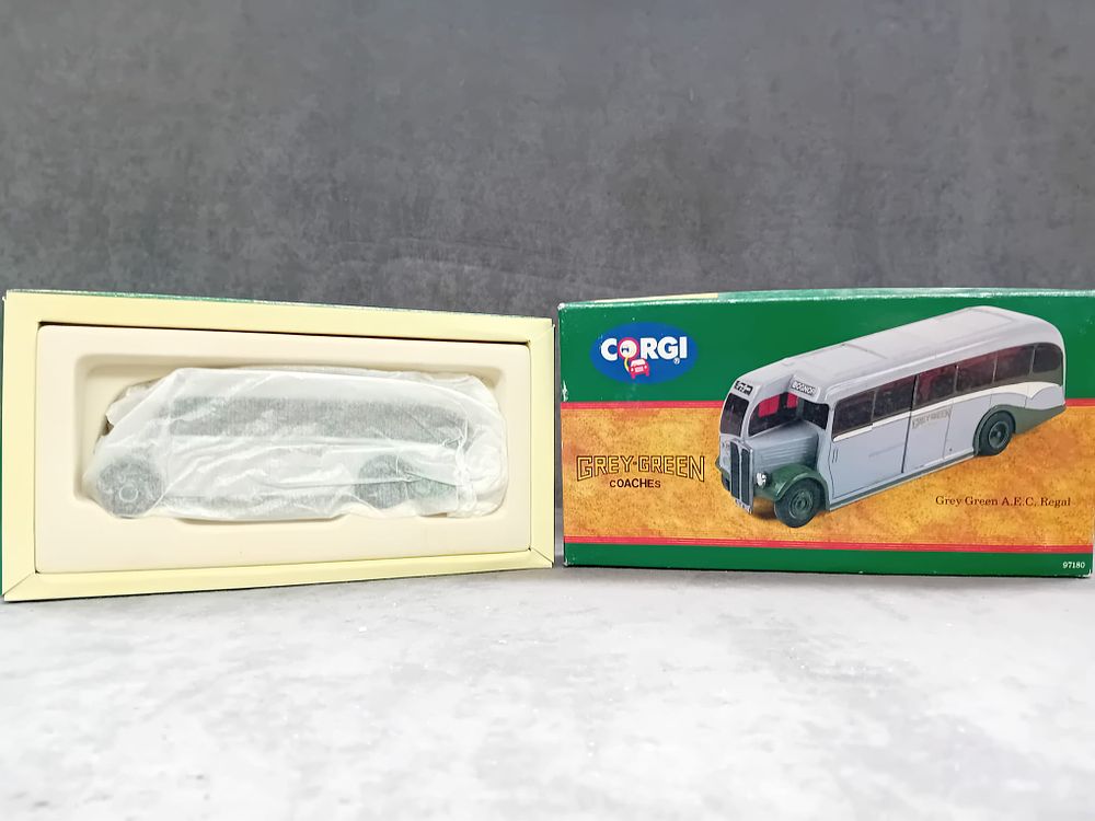 Lot 235: CORGI 97180 GREY GREEN AEC REGAL