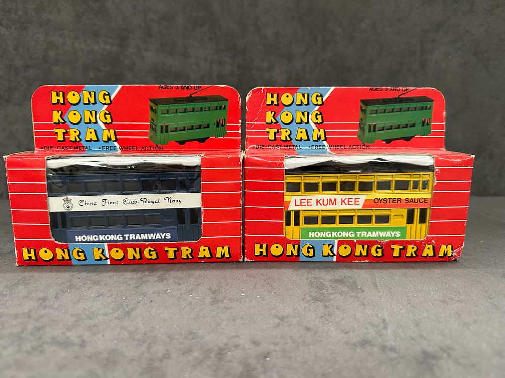 Lot 211: Pair of Hong Kong Tram Diecasts as pictured