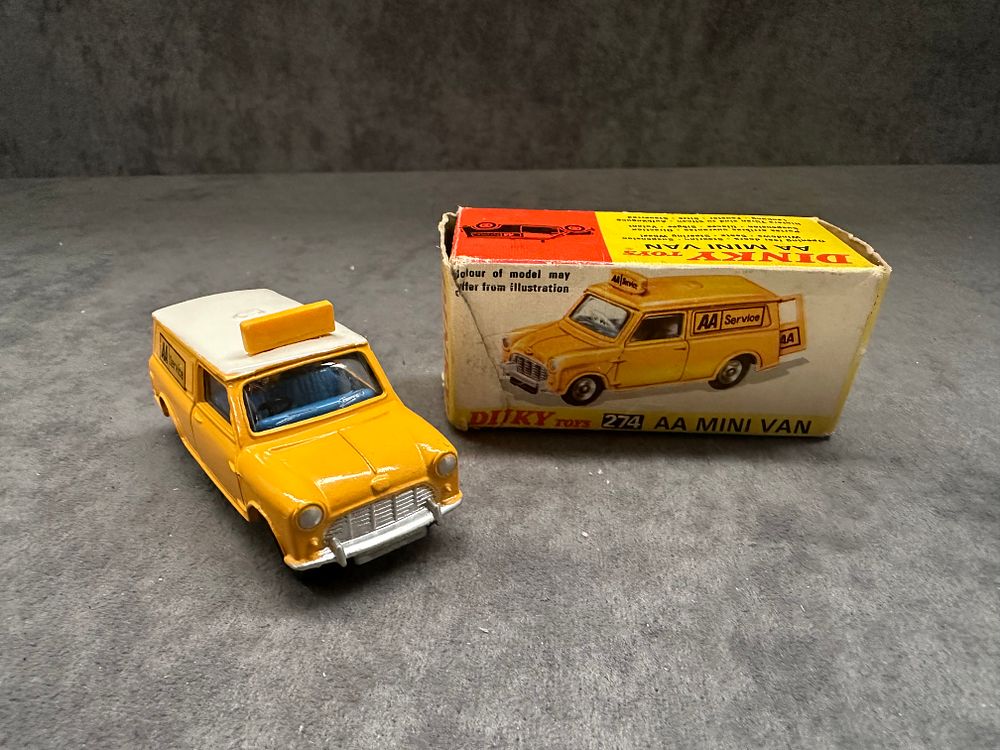 Lot 197: Dinky Toys 274 AA Mini Van In Original Box diecast yellow