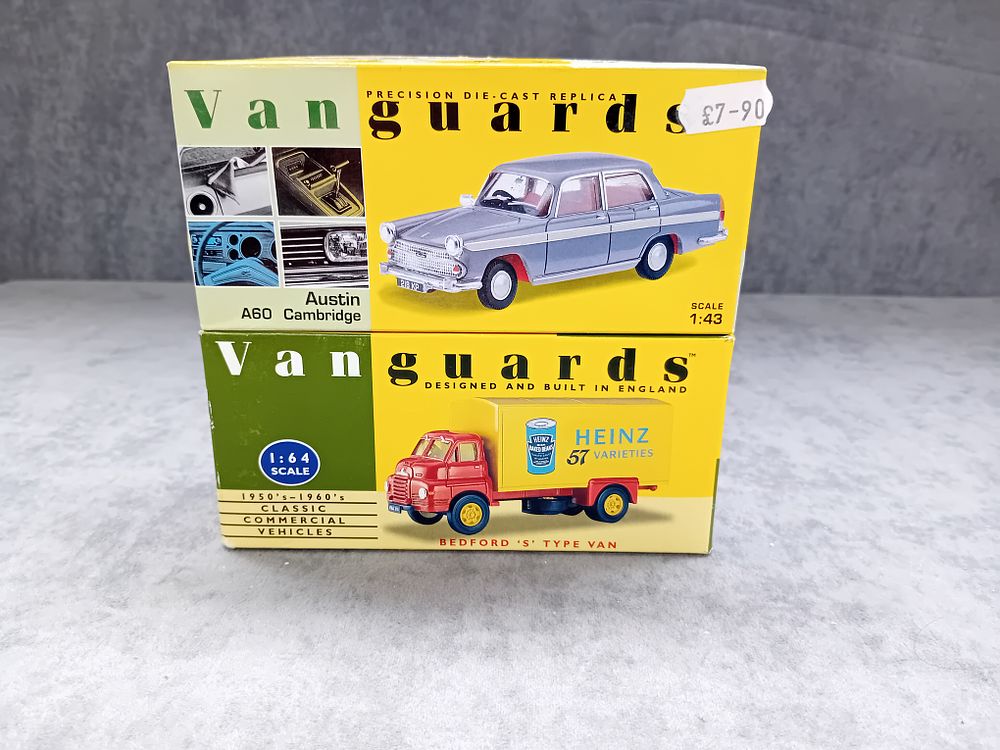 Lot 166: 2 x Vanguard Diecasts Austin Cambridge and Bedford Heinz S Type Van