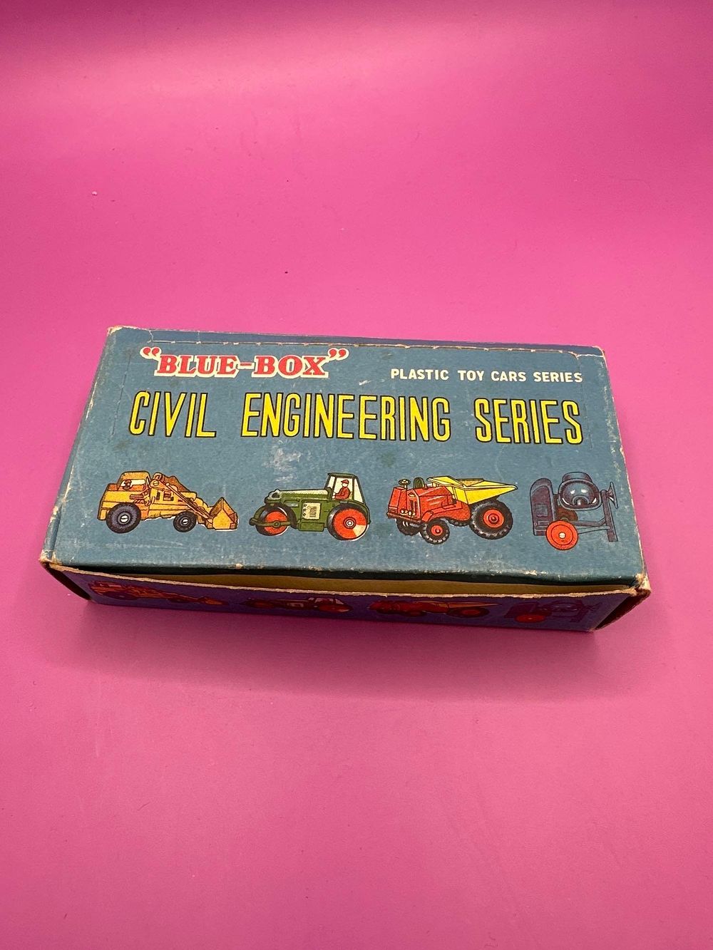 Lot 312: Blue Box, Plastic Toy Car Series, Civil Engineering...