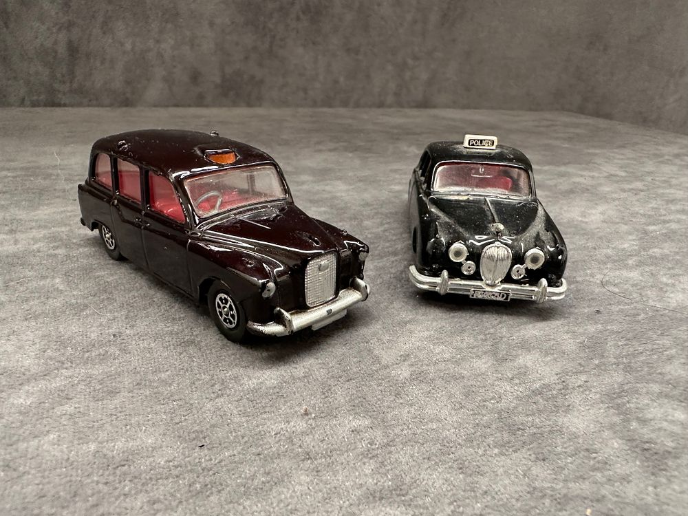 Lot 356: 2 x Corgi (No Reserve) Jag police car and whizz wheels taxi