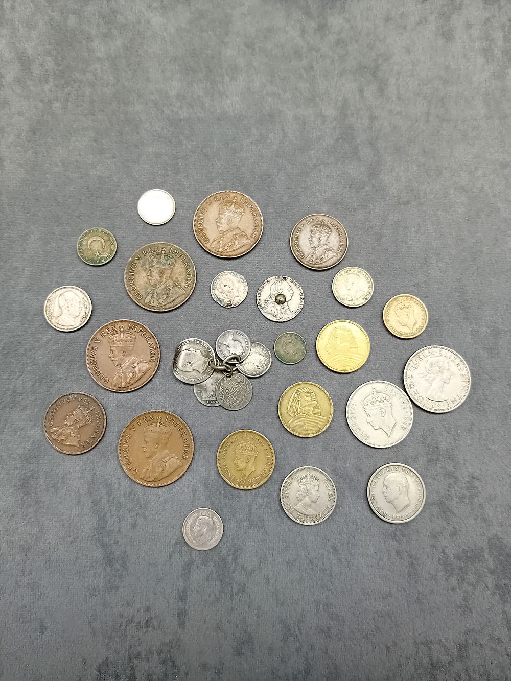 Lot 255: Mixed lot of african and ottoman coins as pictured.