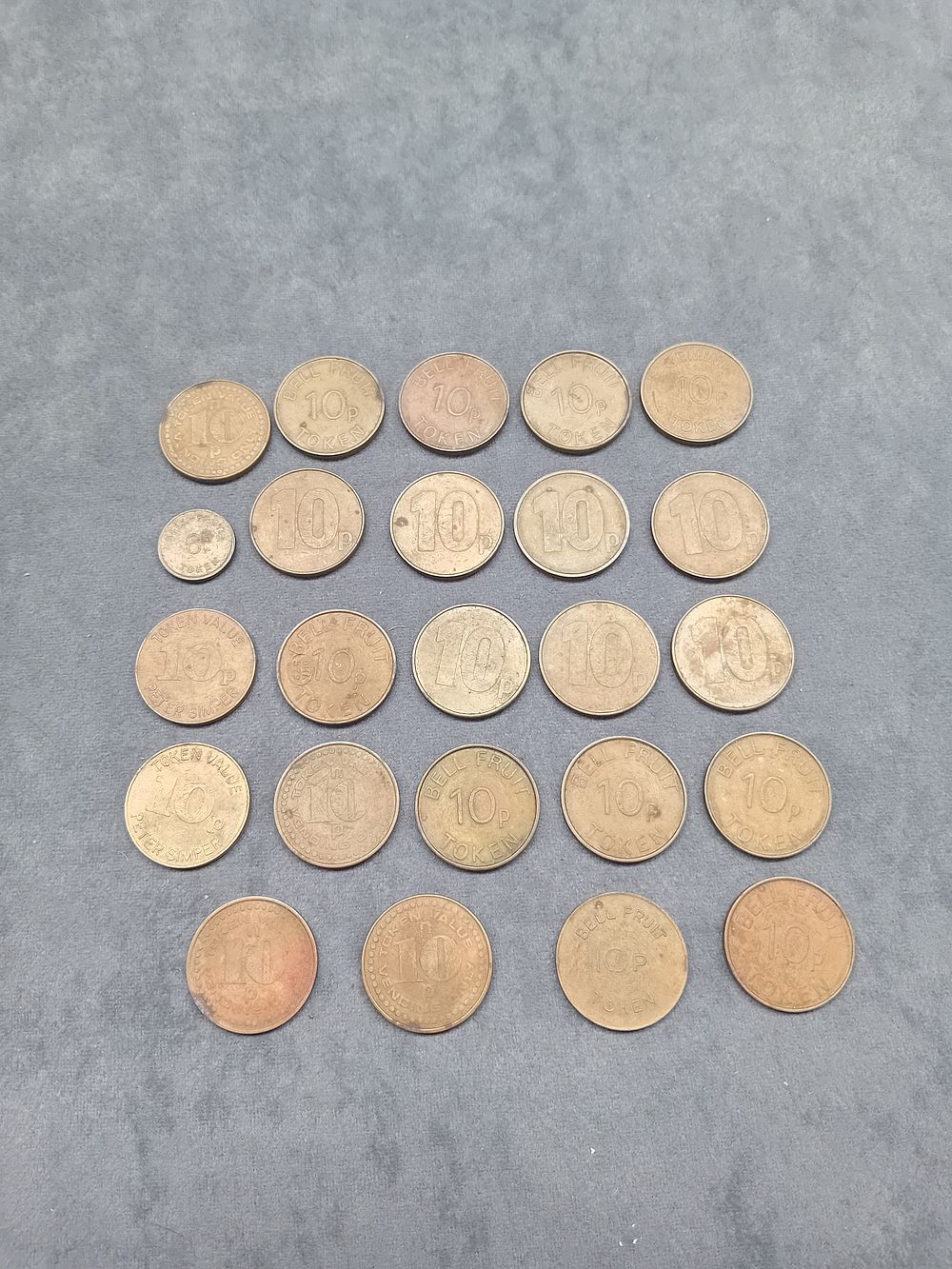 Lot 244: Various Fruit Machine Tokens as Pictured.