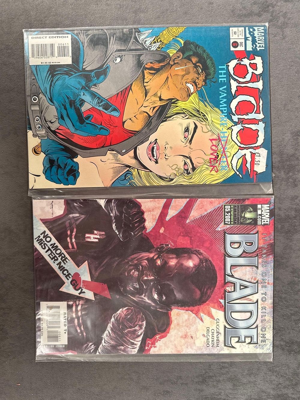 Lot 443: 2 x marvel comics Blade The vampire lover...