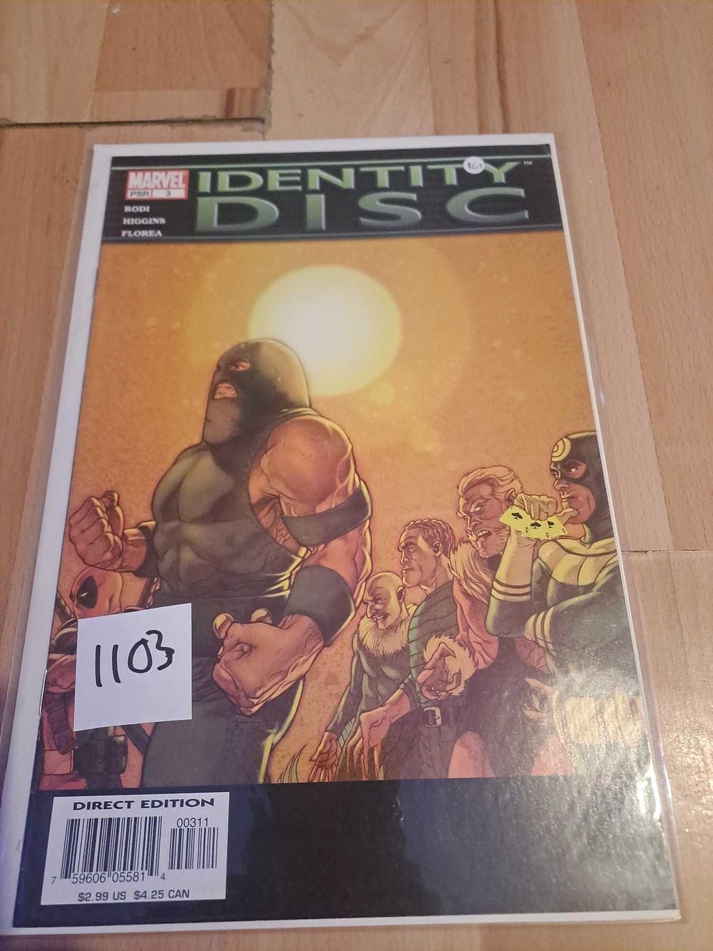 Lot 478: Marvel identity disc issue 3 lot 1103