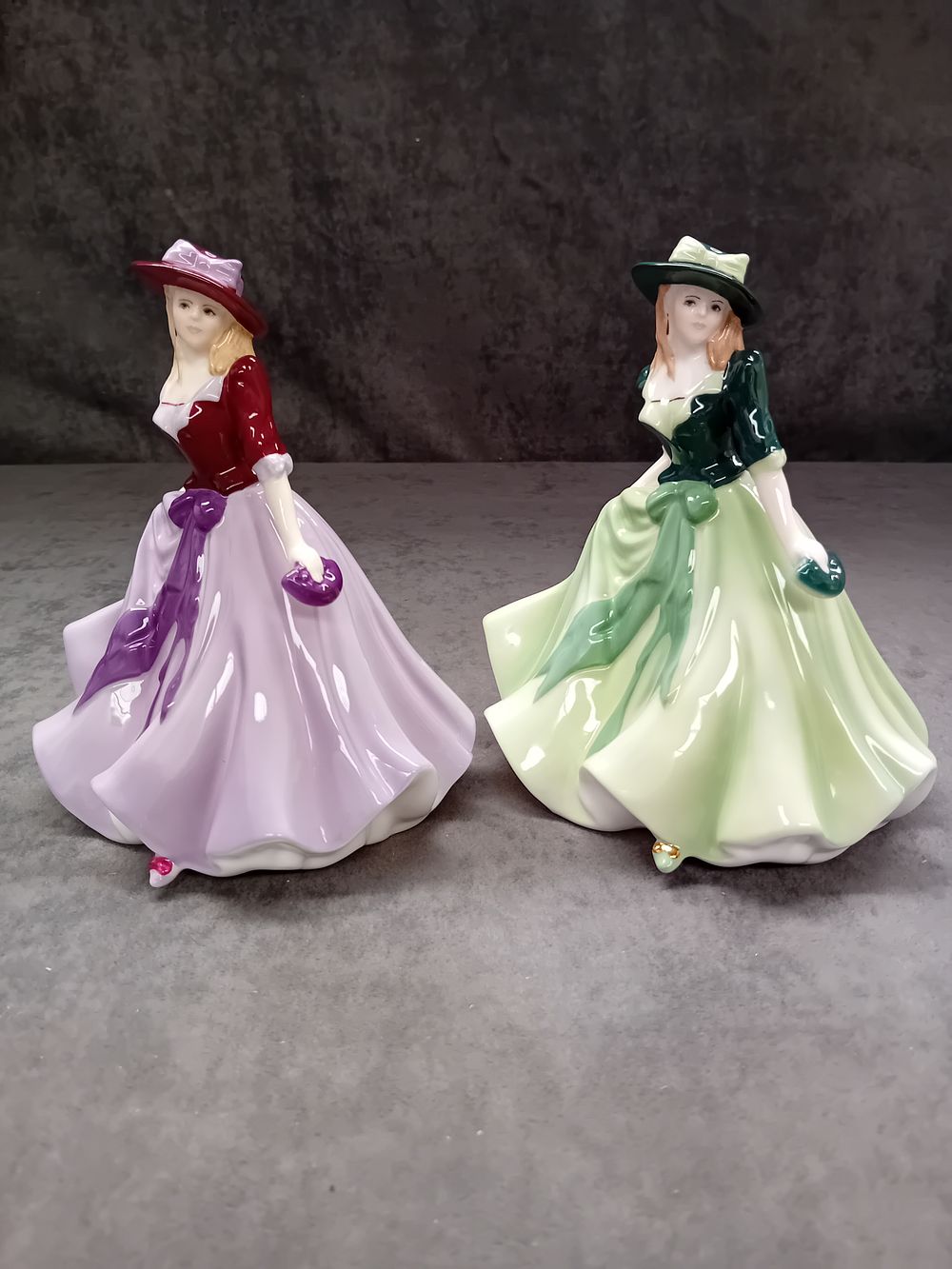 Lot 159: Lot of 2 Royal Worcester porcelain figurines