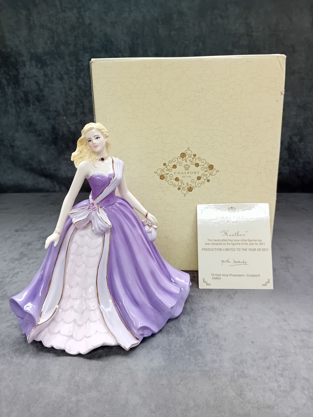 Lot 157: Coalport figurine of the year 2011 Heather