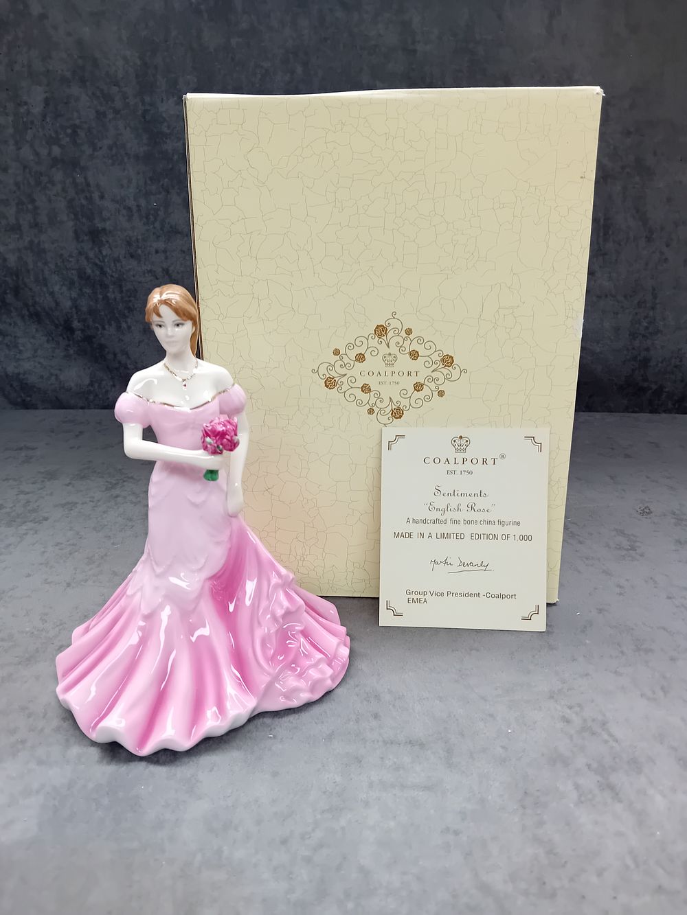 Lot 155: Coalport Sentiments English rose