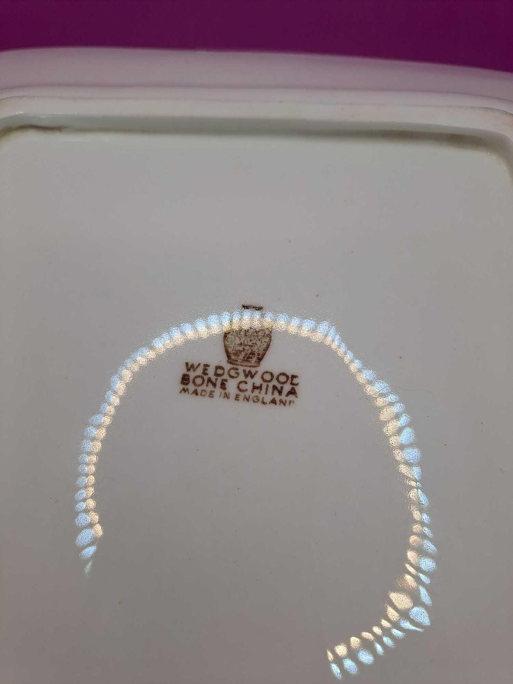 Lot 530: 1 Square Plate Wedgwood Bone China Made In...