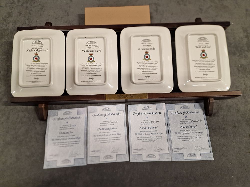 Lot 297: 4 X Fine Porcelain The Battle Of Britain...