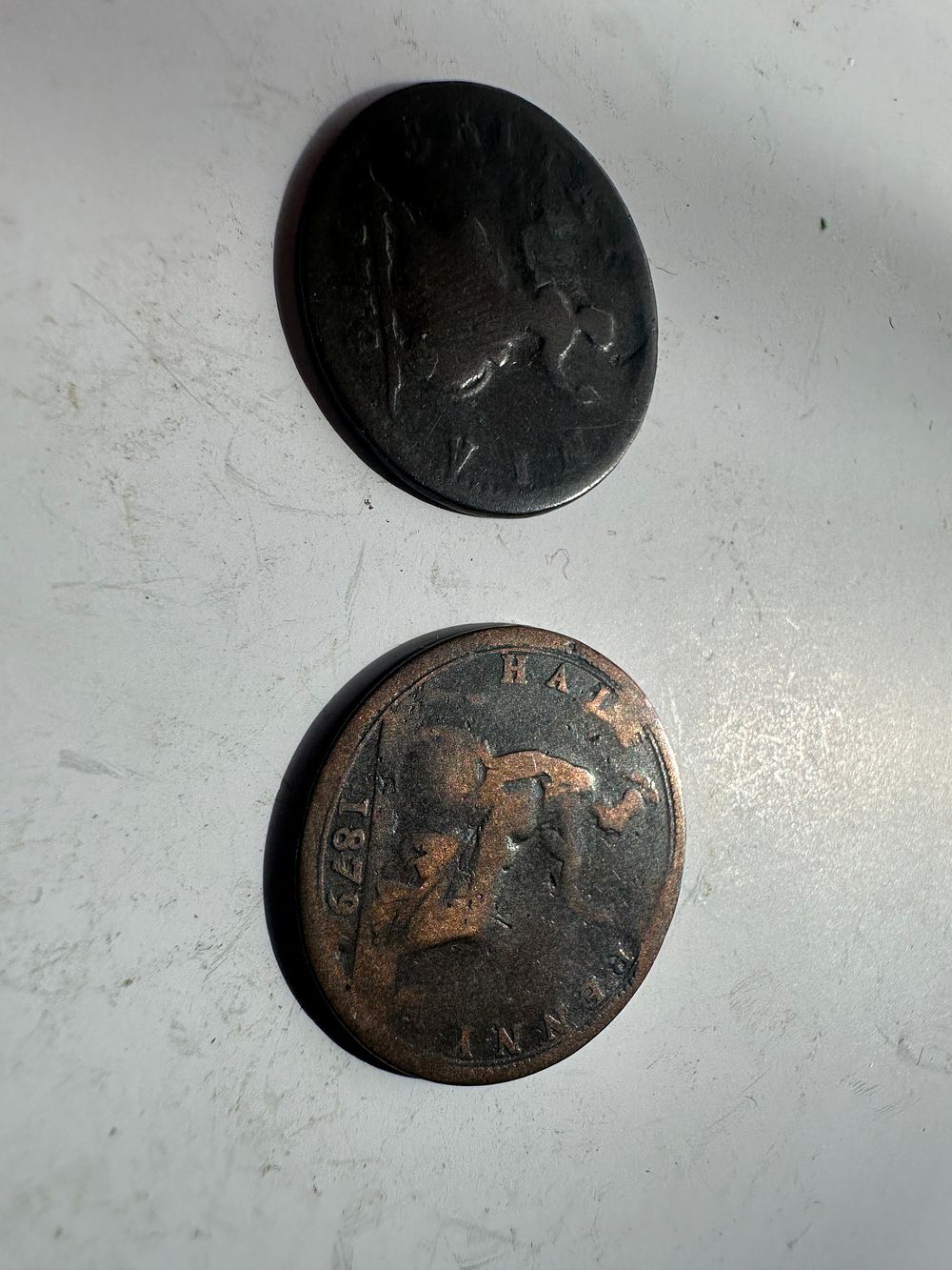Lot 227: 2 x Half Pennies 1754 and 1879
