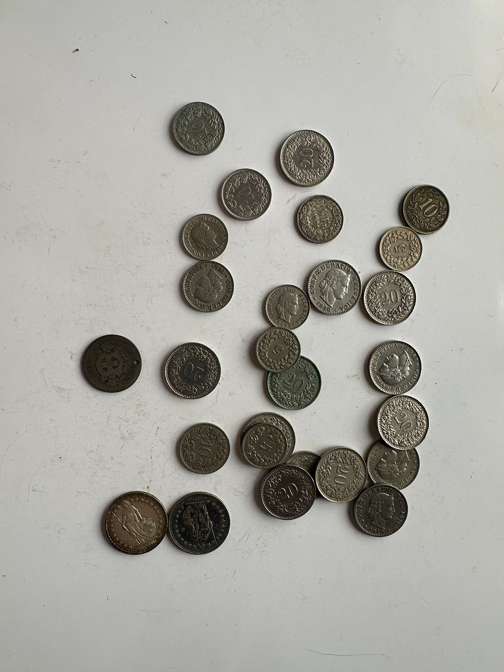 Lot 226: Mixed lot of old Swiss Francs (silver) 5...