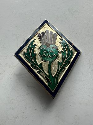 Original 1930s Scottish girl guide enamel badge
