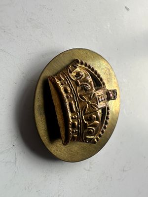 Vintage RAF flight Sergeant Crown brass pin badge possibly World War II