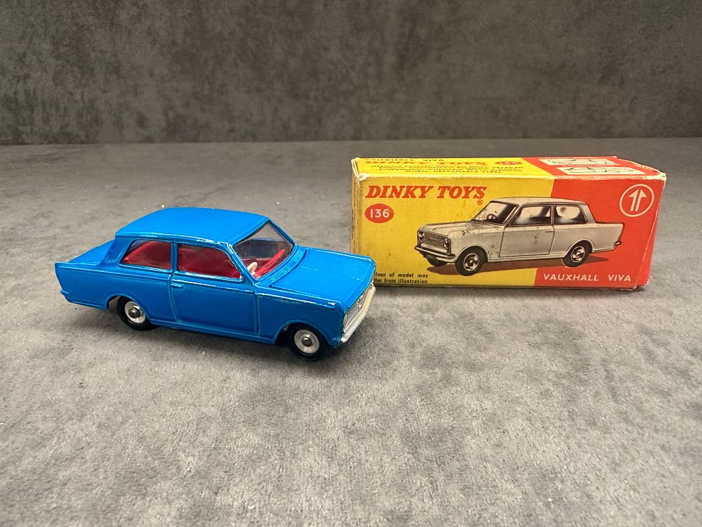 Lot 326: DINKY 136 VAUXHALL VIVA Blue with red interior - EXCELLENT in original BOX