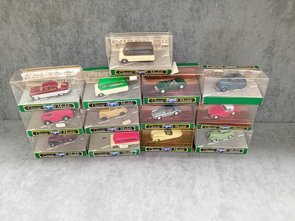Lot 247: Mixed Lot Corgi Classic Models 13 in total, See pictures for more information.