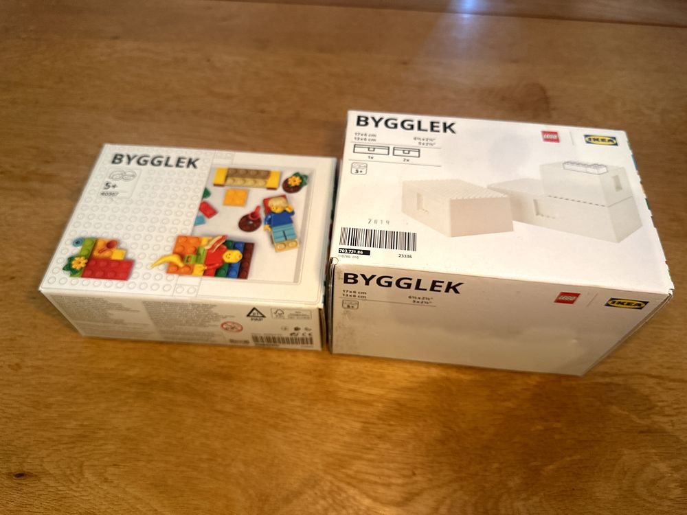 Lot 169: 2 X LEGO BYGGLEK set, Ikea Branding