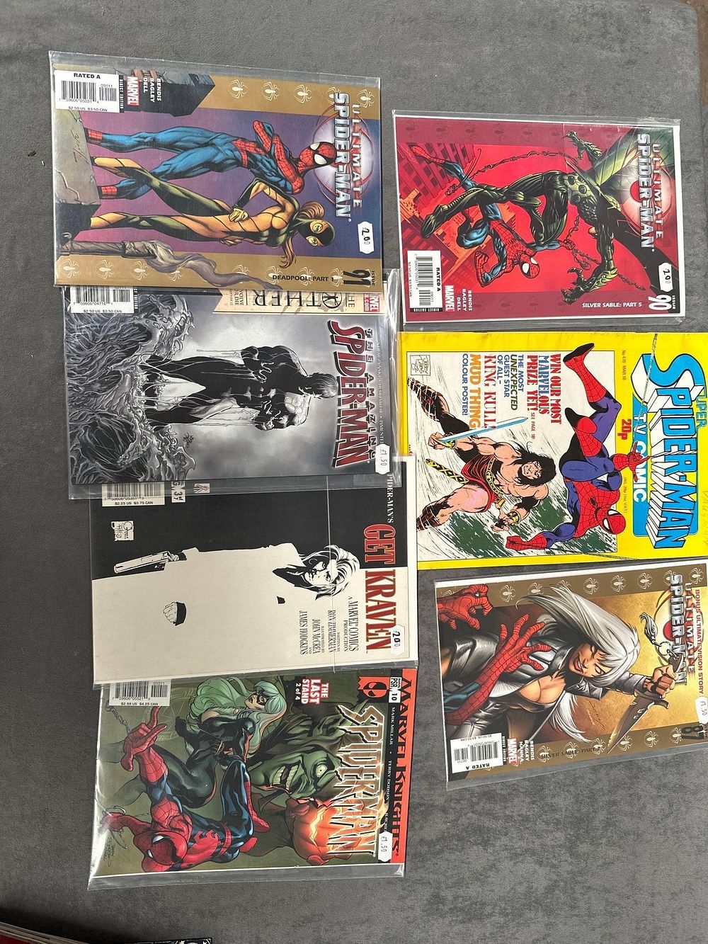 Lot 779: 7 issues of marvels Spiderman also includes Super...