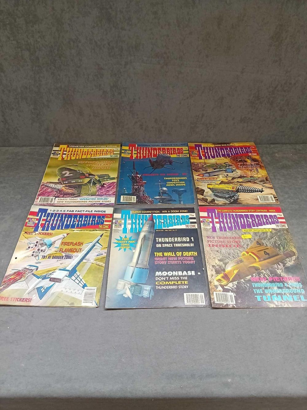 Lot 407: 6 x Thunderbirds comics as pictured