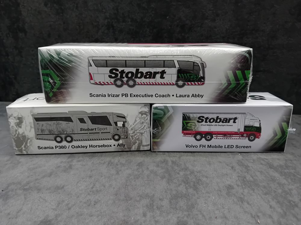 Lot 220: Lot of 3 Atlas Editions Eddie Stowbart vehicles...