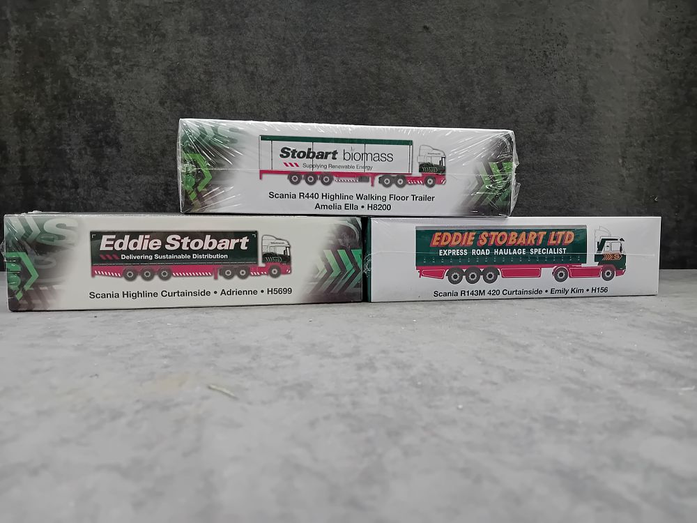 Lot 219: Lot of 3 Atlas Editions Eddie Stowbart vehicles ...