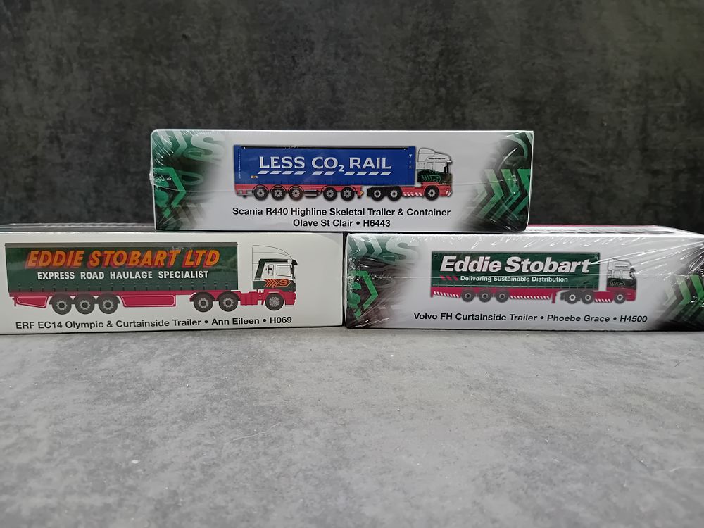 Lot 373: Lot of 3 Atlas Editions Eddie Stowbart vehicles ...
