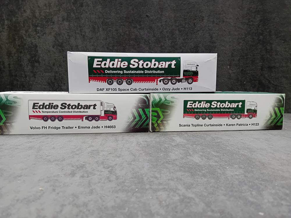 Lot 372: Lot of 3 Atlas Editions Eddie Stowbart vehicles ...