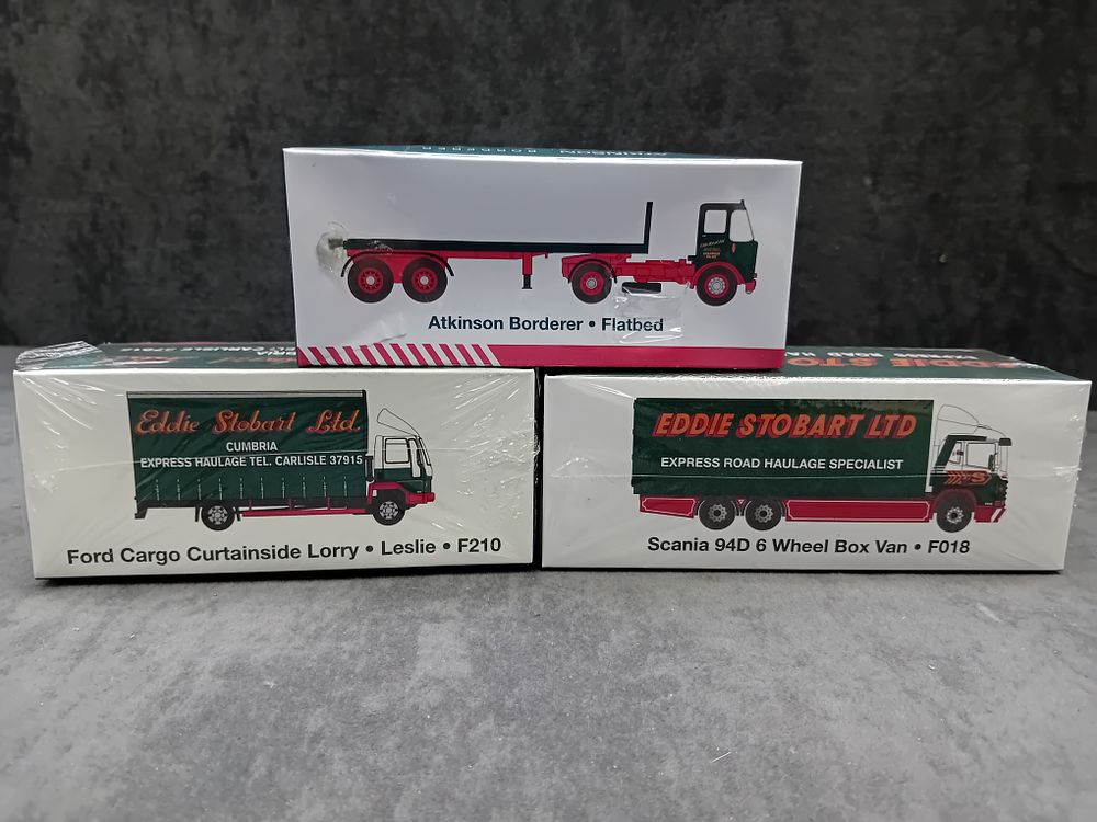 Lot 371: Lot of 3 Atlas Editions Eddie Stowbart vehicles...