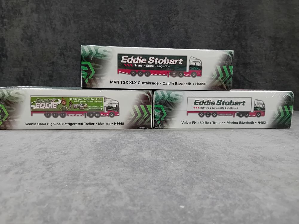 Lot 370: Lot of 3 Atlas Editions Eddie Stowbart vehicles ...